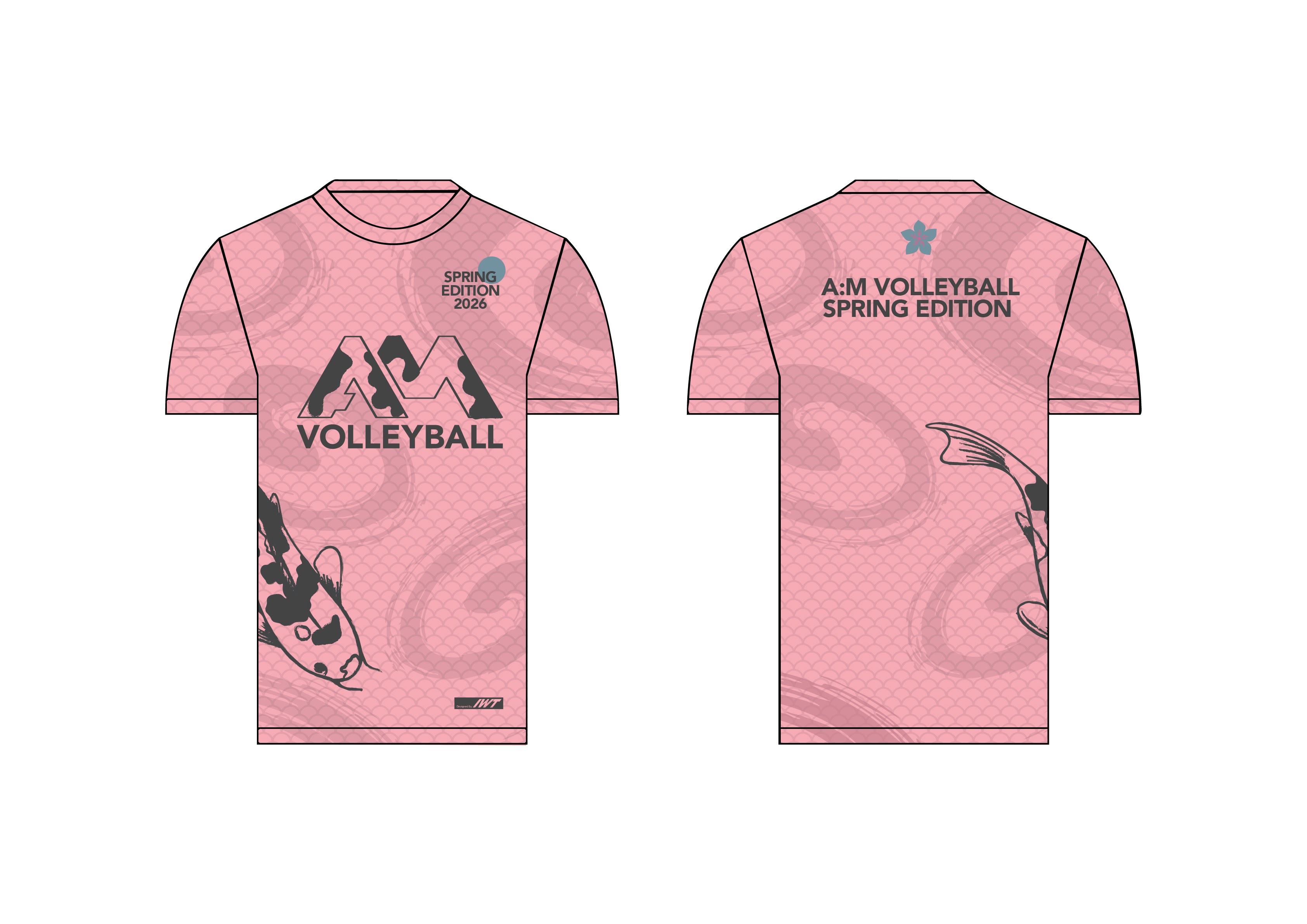 Limited Edition Koi Fish Shirt Pink Colourway